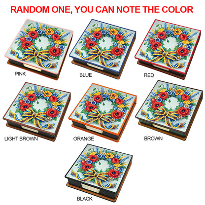 Birds Leather Diamond Art Note Box with 150 Sheets of Paper for Adults Beginners