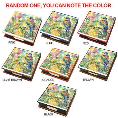 Birds Leather Diamond Art Note Box with 150 Sheets of Paper for Adults Beginners
