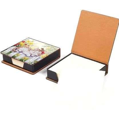 Birds Leather Diamond Art Note Box with 150 Sheets of Paper for Adults Beginners
