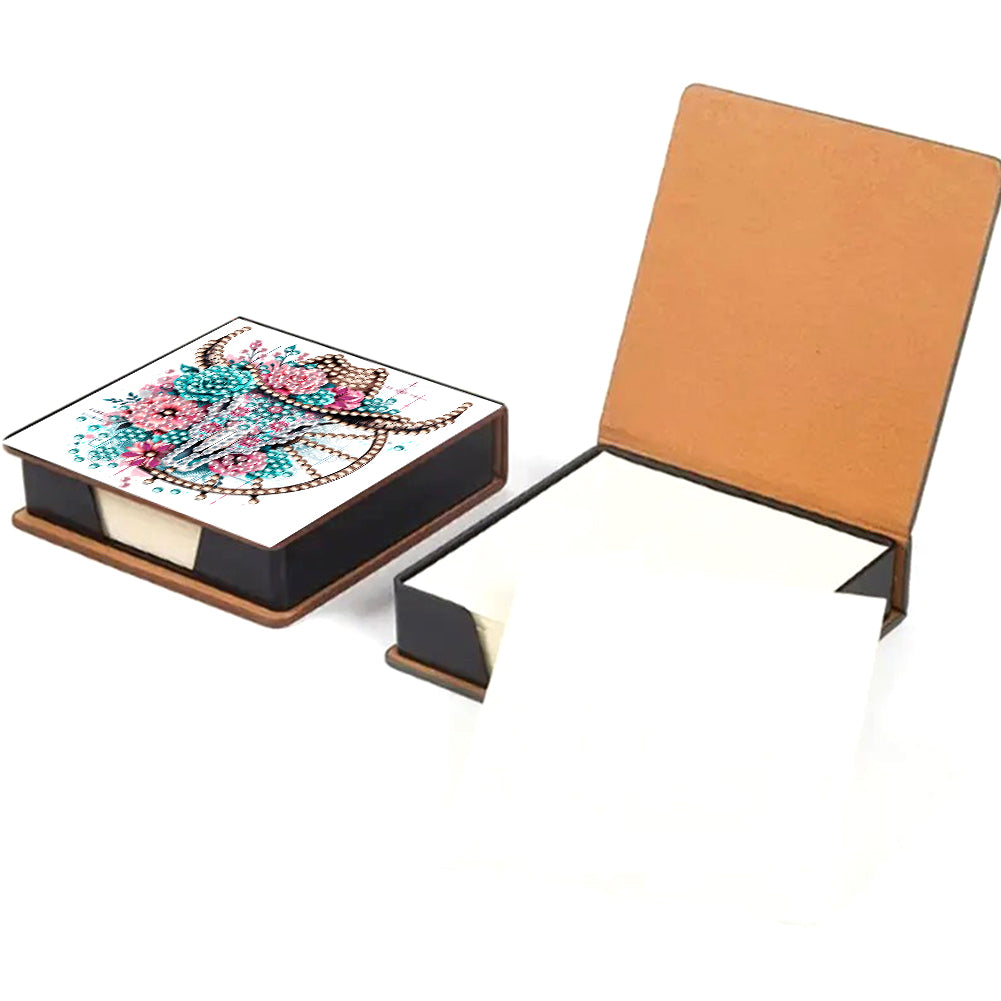 Birds Leather Diamond Art Note Box with 150 Sheets of Paper for Adults Beginners