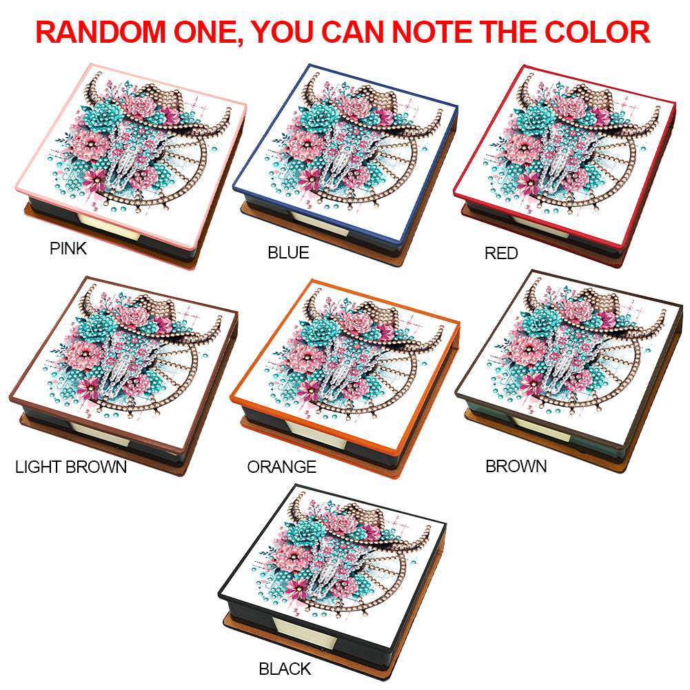 Birds Leather Diamond Art Note Box with 150 Sheets of Paper for Adults Beginners