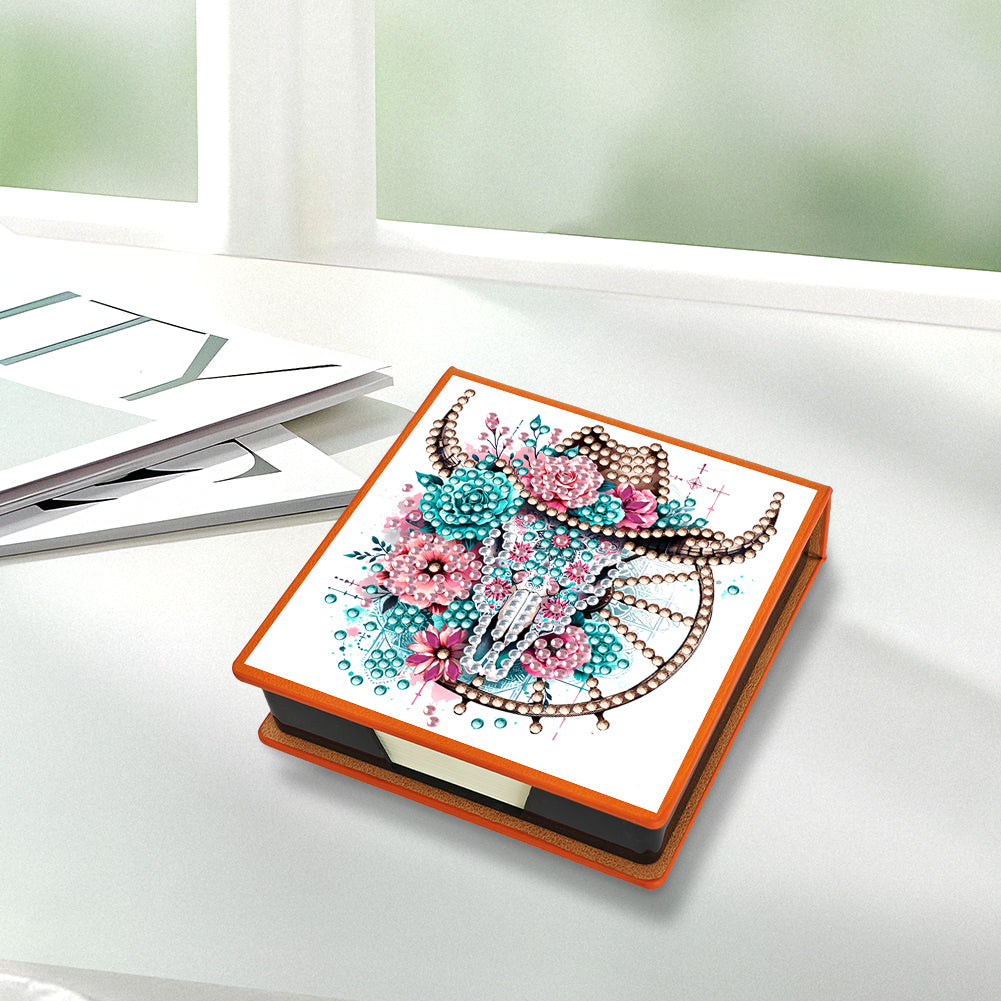 Birds Leather Diamond Art Note Box with 150 Sheets of Paper for Adults Beginners