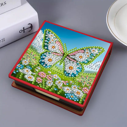 Birds Leather Diamond Art Note Box with 150 Sheets of Paper for Adults Beginners