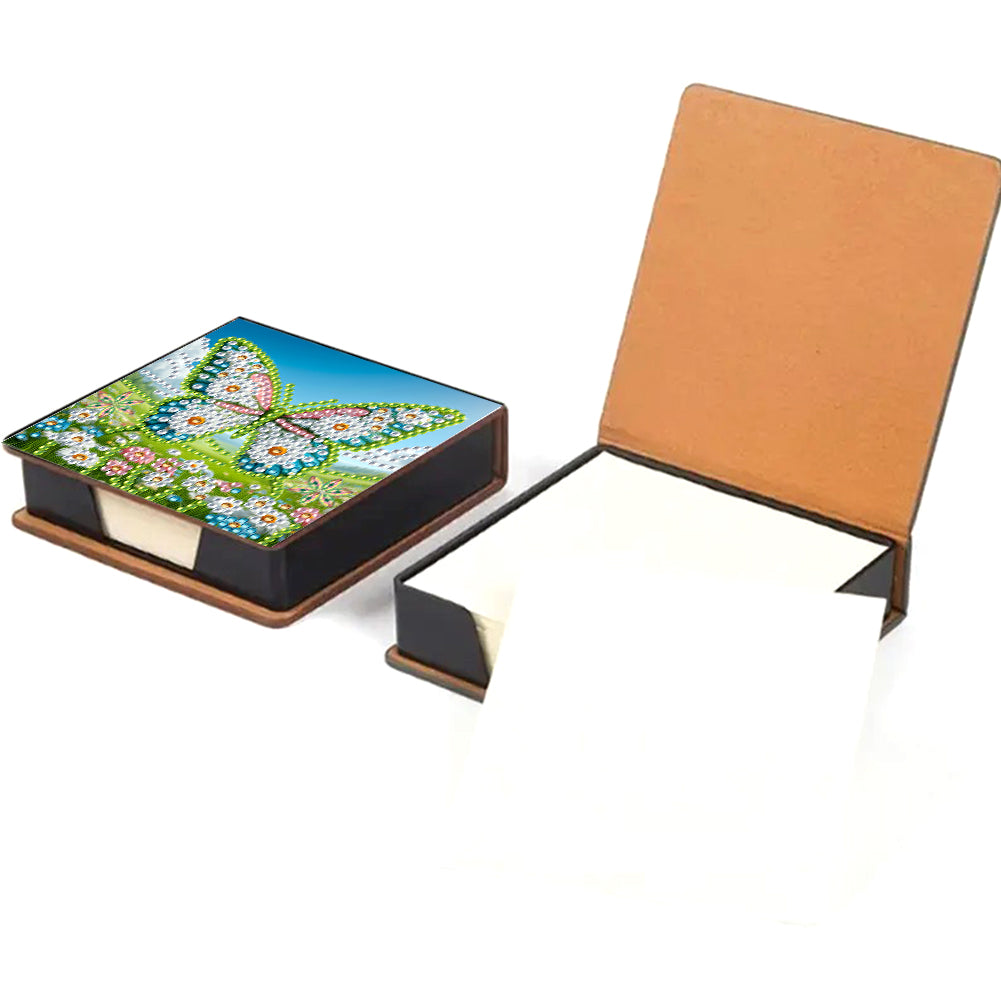 Birds Leather Diamond Art Note Box with 150 Sheets of Paper for Adults Beginners