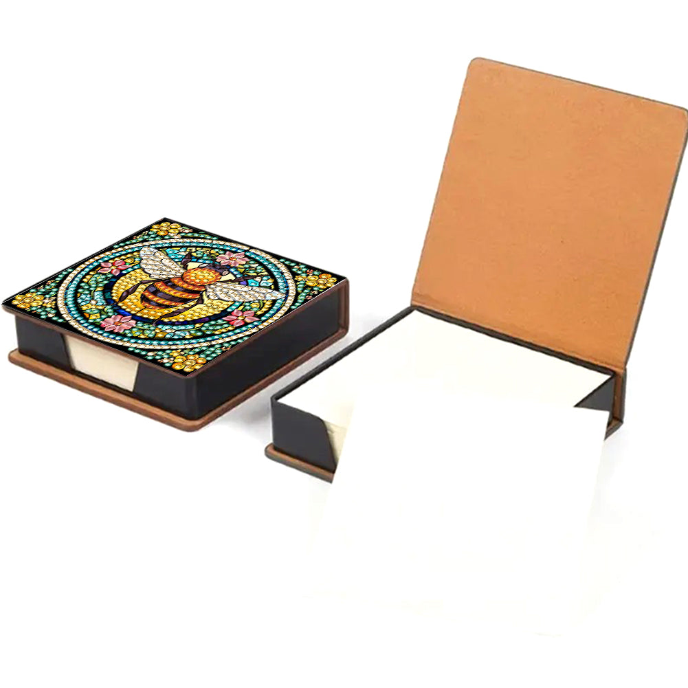 Birds Leather Diamond Art Note Box with 150 Sheets of Paper for Adults Beginners