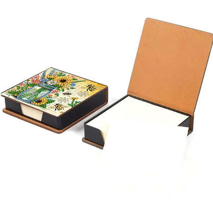 Birds Leather Diamond Art Note Box with 150 Sheets of Paper for Adults Beginners