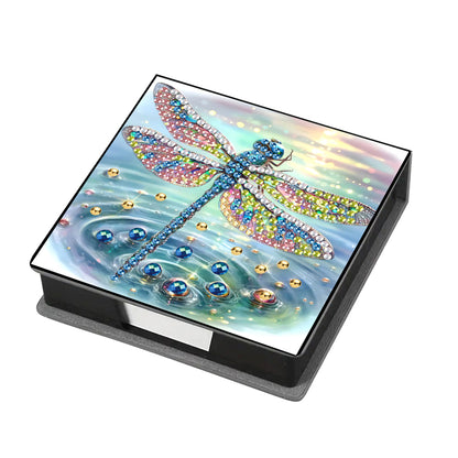 Leather Animals Diamond Art Note Box with 160 Sheets of Paper for DIY Art Craft