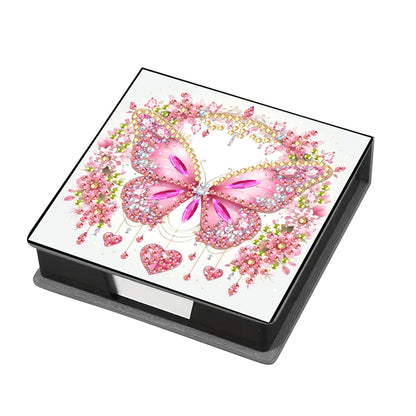 Leather Animals Diamond Art Note Box with 160 Sheets of Paper for DIY Art Craft