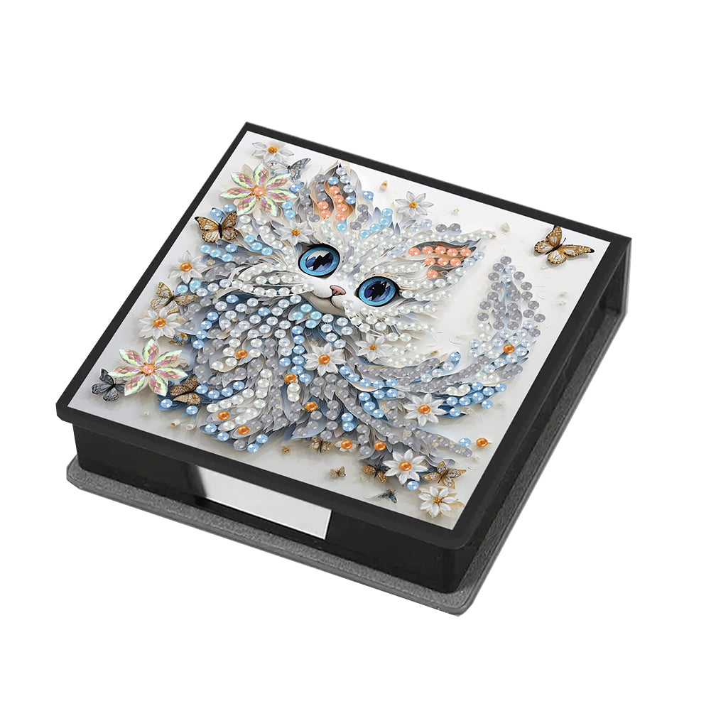 Cross Leather Diamond Art Note Box with 160 Sheets of Paper for Adults Beginners