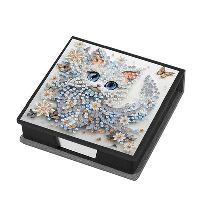 Cross Leather Diamond Art Note Box with 160 Sheets of Paper for Adults Beginners