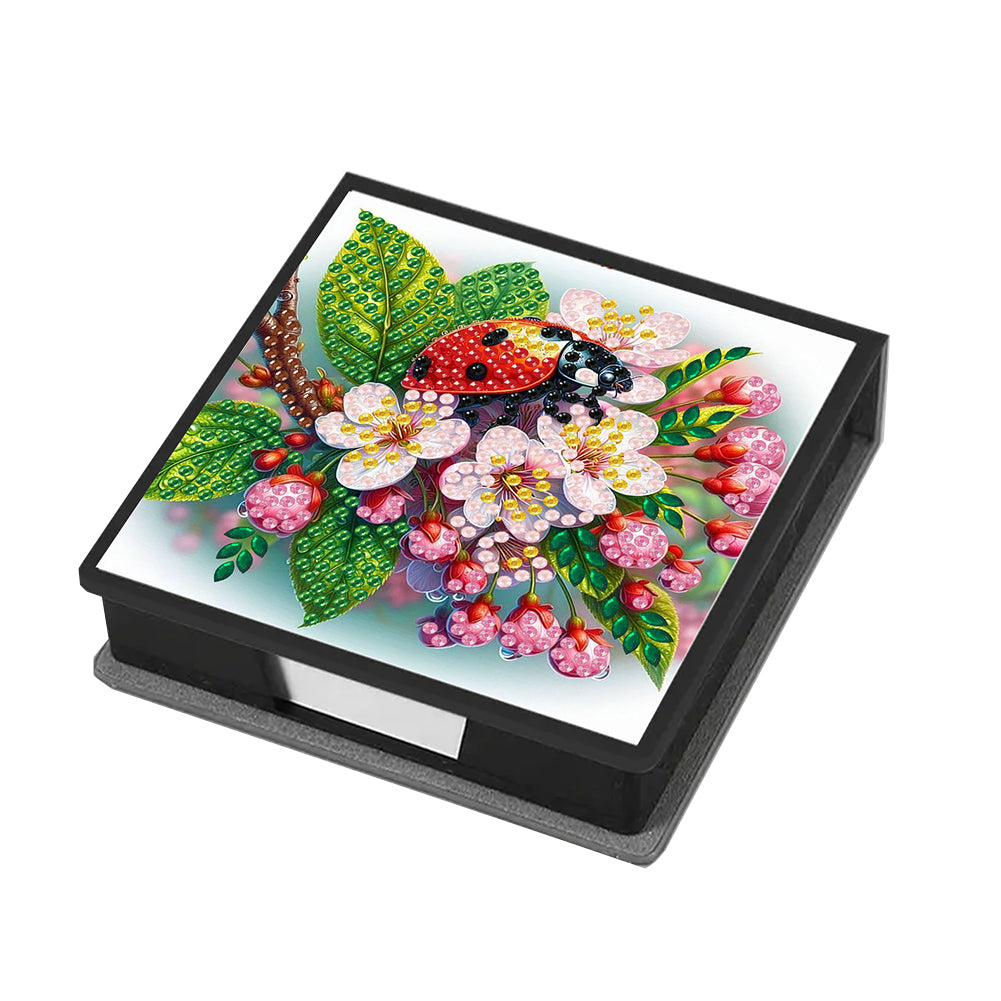Cross Leather Diamond Art Note Box with 160 Sheets of Paper for Adults Beginners