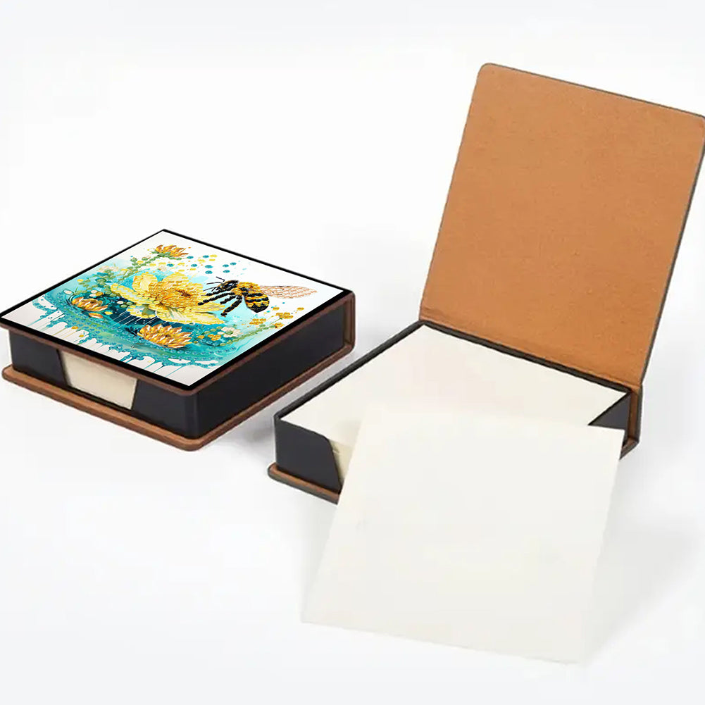 Cross Leather Diamond Art Note Box with 160 Sheets of Paper for Adults Beginners