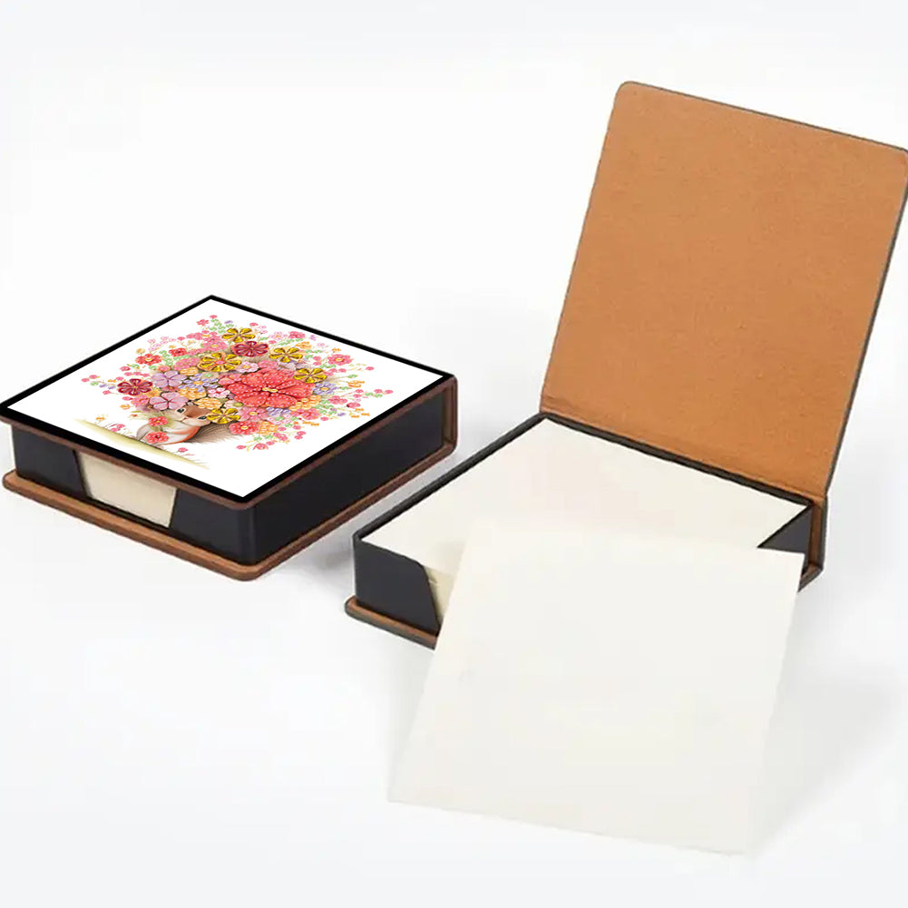 Cross Leather Diamond Art Note Box with 160 Sheets of Paper for Adults Beginners