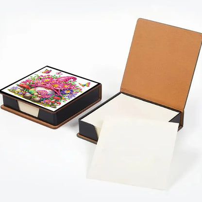 Cross Leather Diamond Art Note Box with 160 Sheets of Paper for Adults Beginners