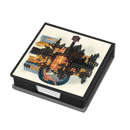 Cross Leather Diamond Art Note Box with 160 Sheets of Paper for Adults Beginners