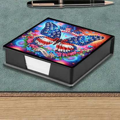 Cross Leather Diamond Art Note Box with 160 Sheets of Paper for Adults Beginners