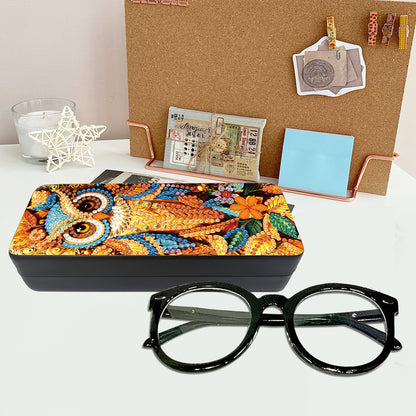 2Pcs Diamond Painting Eyeglasses Case Glasses Storage Case for Friends Gift