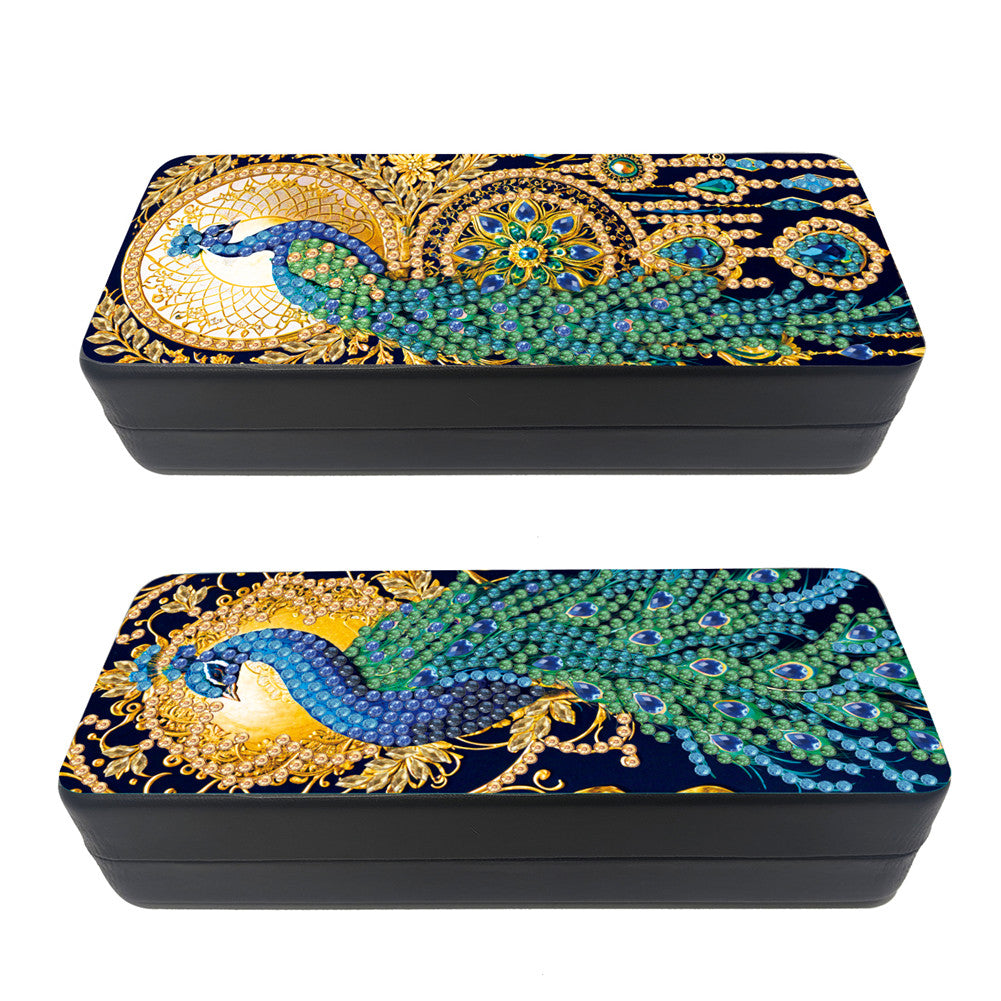 2Pcs Diamond Painting Eyeglasses Case Glasses Storage Case for Friends Gift