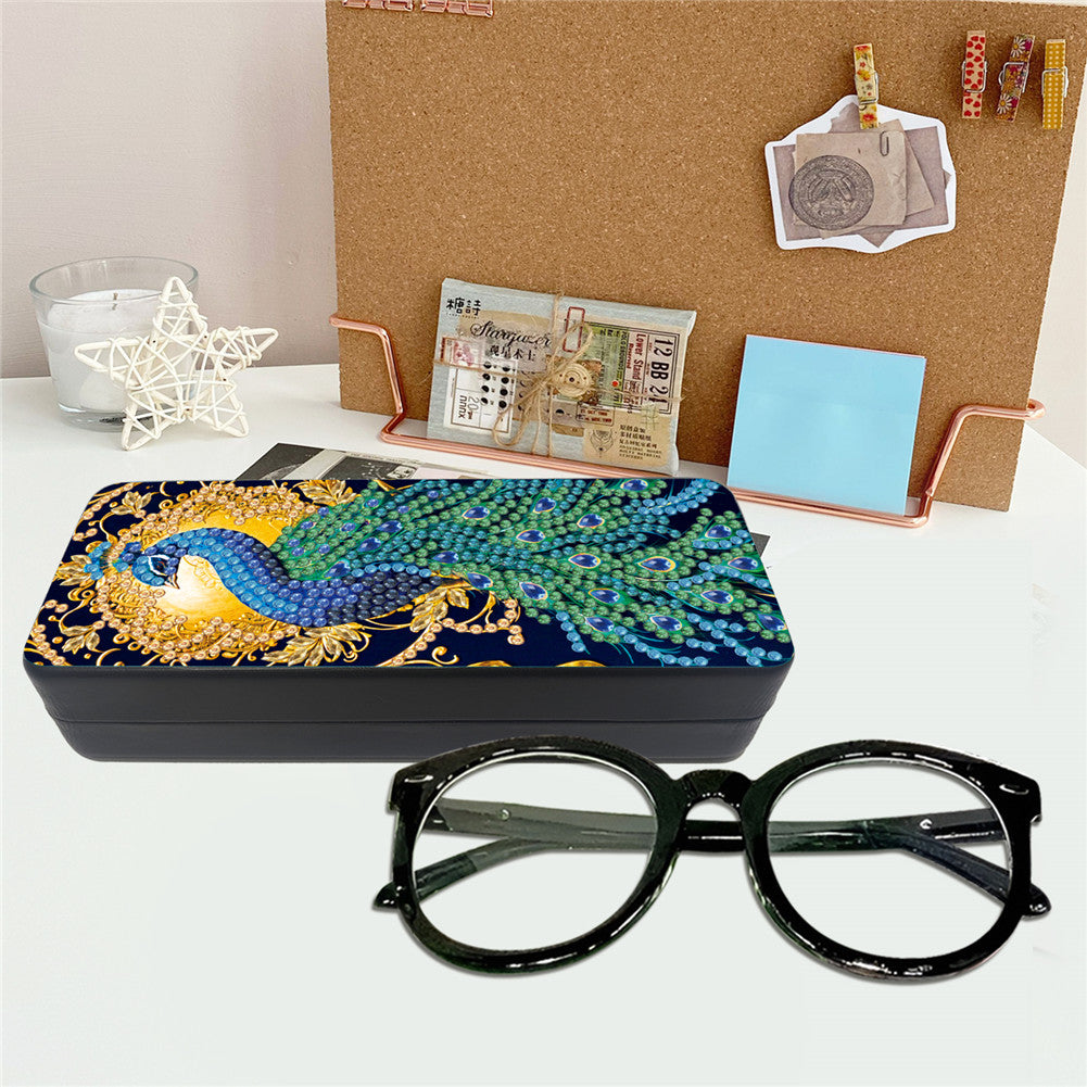 2Pcs Diamond Painting Eyeglasses Case Glasses Storage Case for Friends Gift