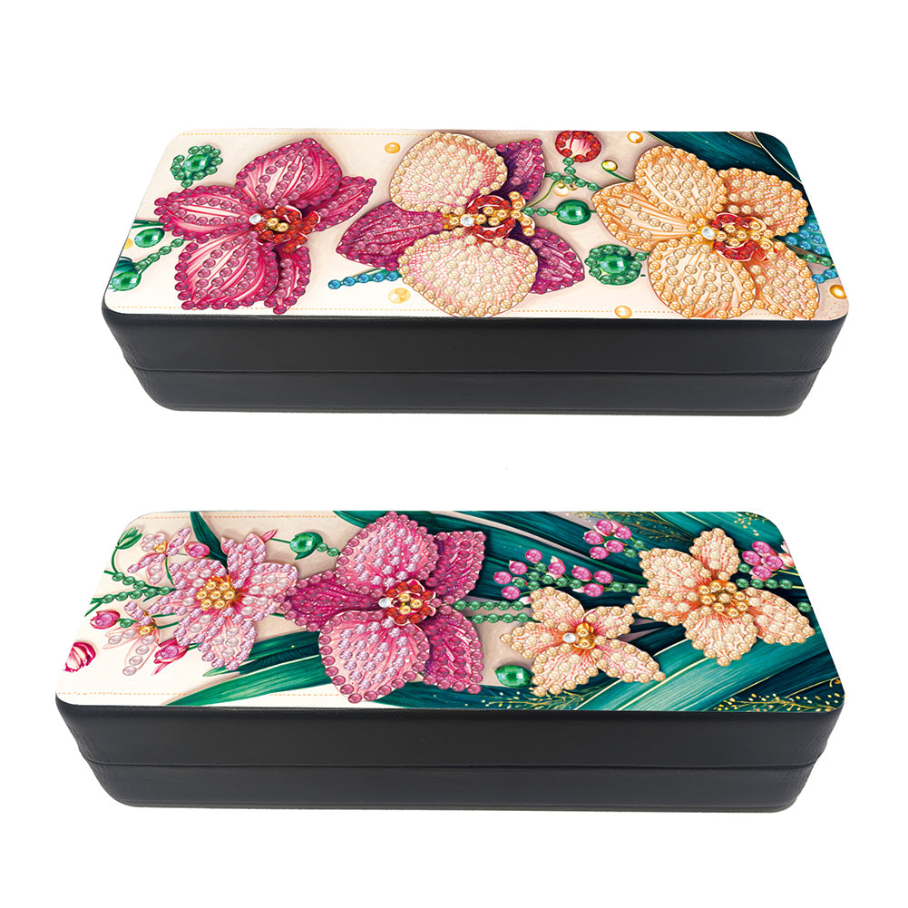 2Pcs Diamond Painting Eyeglasses Case Glasses Storage Case for Friends Gift