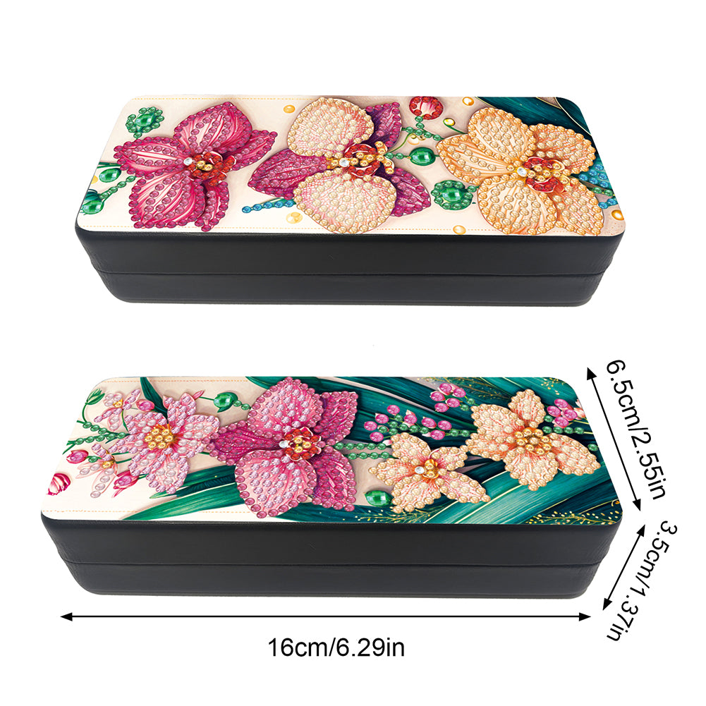 2Pcs Diamond Painting Eyeglasses Case Glasses Storage Case for Friends Gift