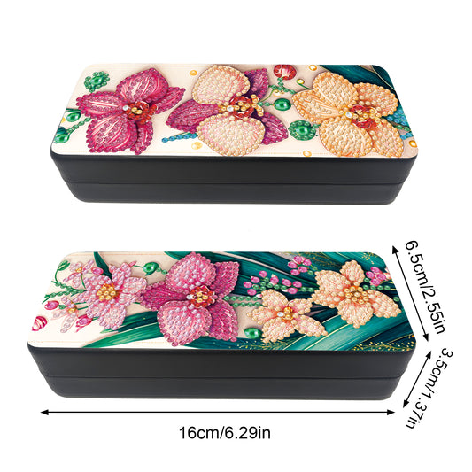 2Pcs Diamond Painting Eyeglasses Case Glasses Storage Case for Friends Gift