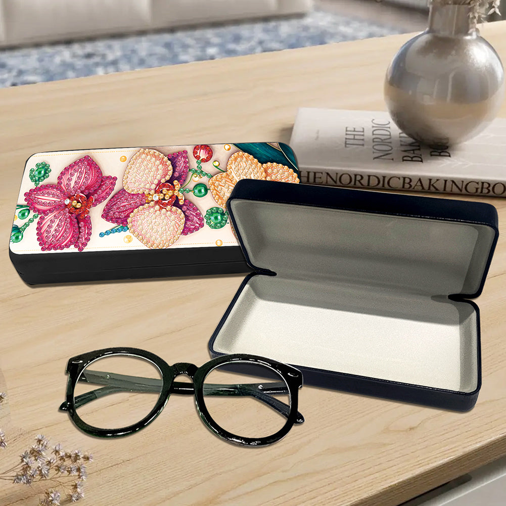 2Pcs Diamond Painting Eyeglasses Case Glasses Storage Case for Friends Gift