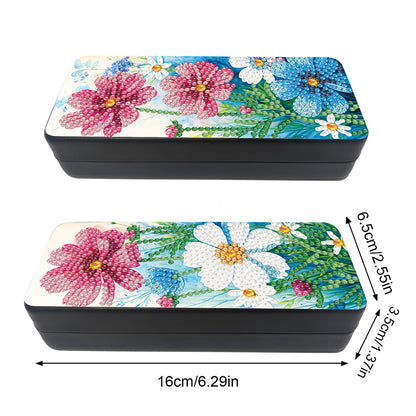 2Pcs Diamond Painting Eyeglasses Case Glasses Storage Case for Friends Gift