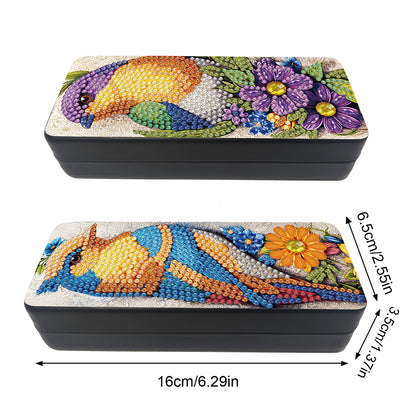 2Pcs Diamond Painting Eyeglasses Case Glasses Storage Case for Friends Gift