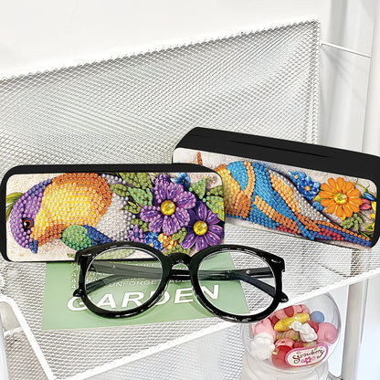 2Pcs Diamond Painting Eyeglasses Case Glasses Storage Case for Friends Gift