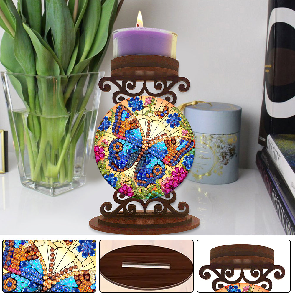 Animals Diamond Painting Candle Holder Ornaments Desktop Tea Light Candle Holder