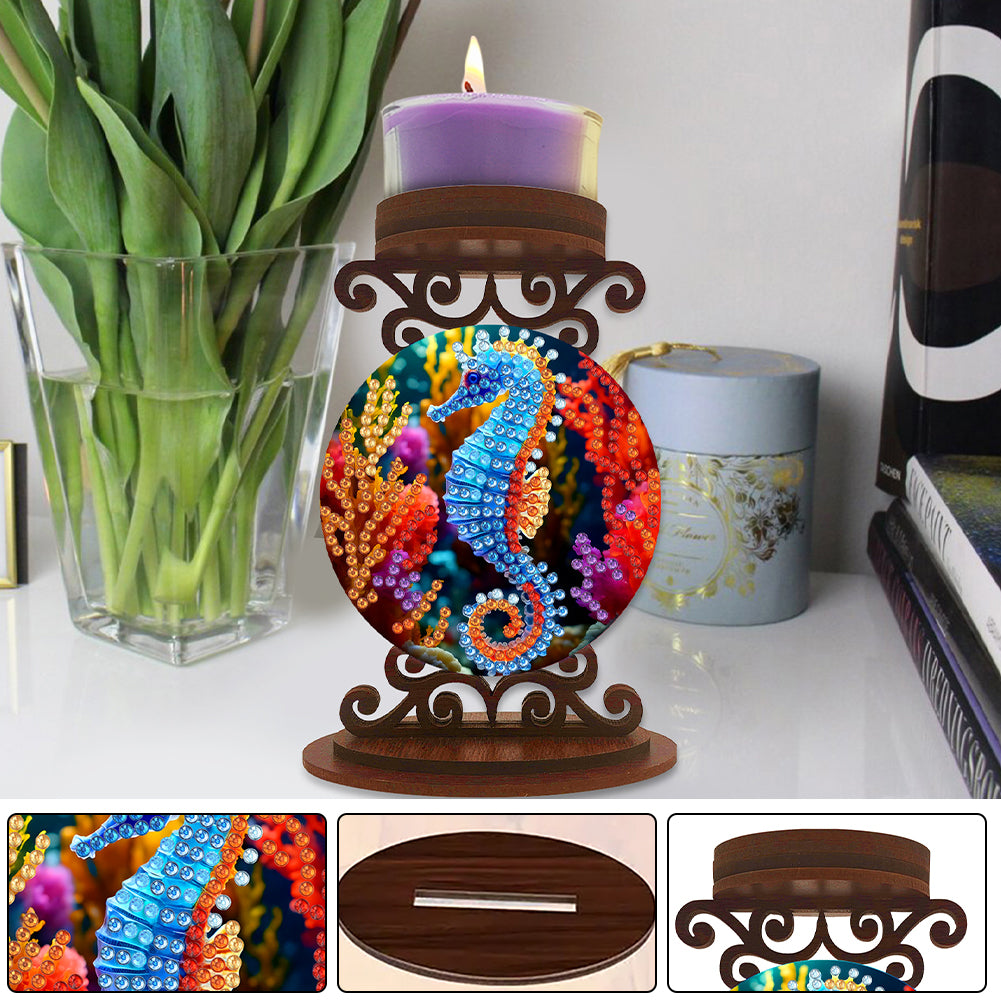 Animals Diamond Painting Candle Holder Ornaments Desktop Tea Light Candle Holder