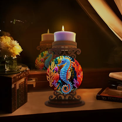 Animals Diamond Painting Candle Holder Ornaments Desktop Tea Light Candle Holder