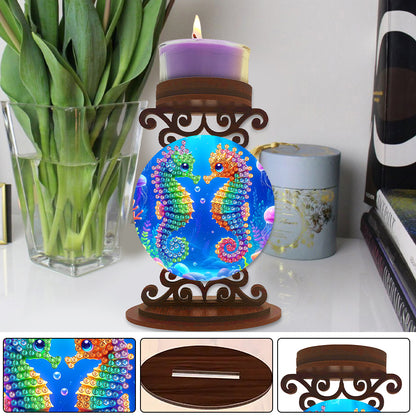 Animals Diamond Painting Candle Holder Ornaments Desktop Tea Light Candle Holder
