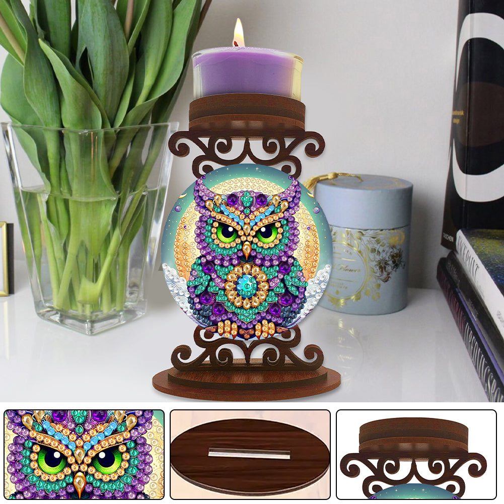 Animals Diamond Painting Candle Holder Ornaments Desktop Tea Light Candle Holder