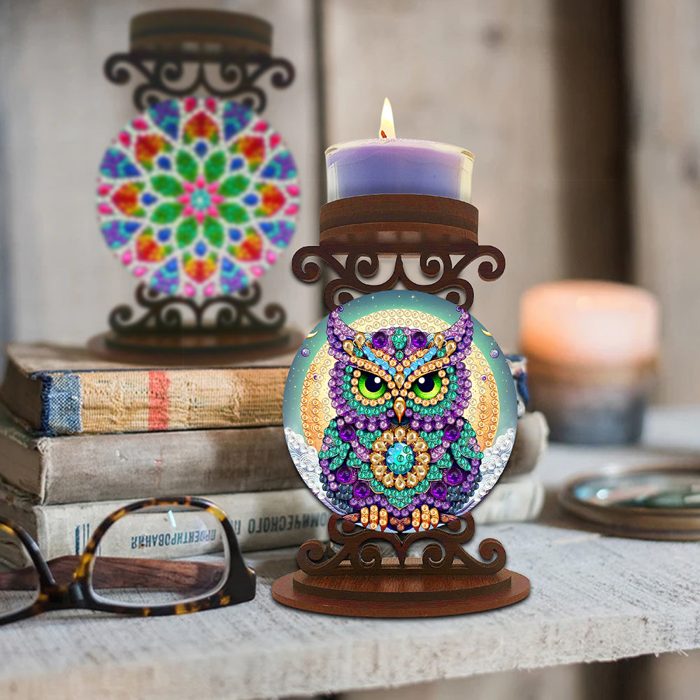 Animals Diamond Painting Candle Holder Ornaments Desktop Tea Light Candle Holder