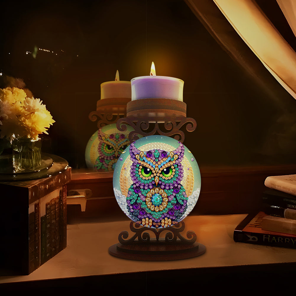 Animals Diamond Painting Candle Holder Ornaments Desktop Tea Light Candle Holder