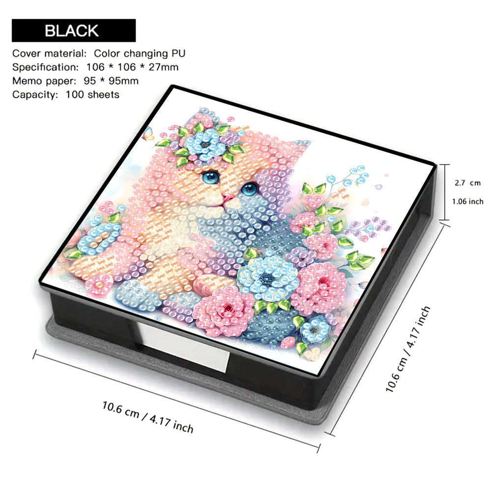 Cross Leather Diamond Art Note Box with 160 Sheets of Paper for Adults Beginners