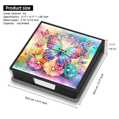 Cross Leather Diamond Art Note Box with 160 Sheets of Paper for Adults Beginners
