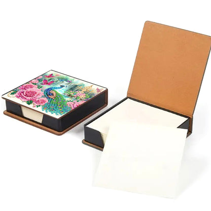 Cross Leather Diamond Art Note Box with 160 Sheets of Paper for Adults Beginners
