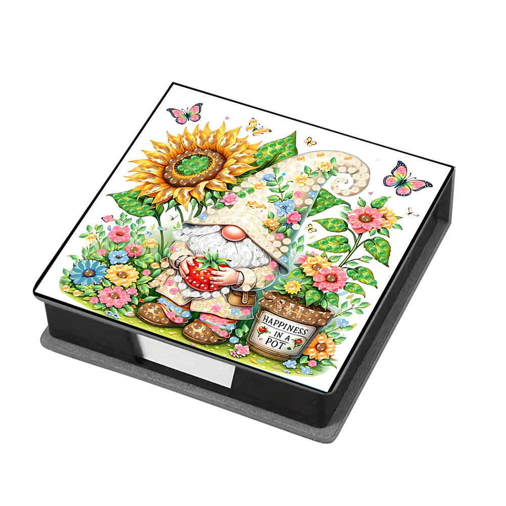 Cross Leather Diamond Art Note Box with 160 Sheets of Paper for Adults Beginners