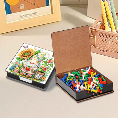 Cross Leather Diamond Art Note Box with 160 Sheets of Paper for Adults Beginners