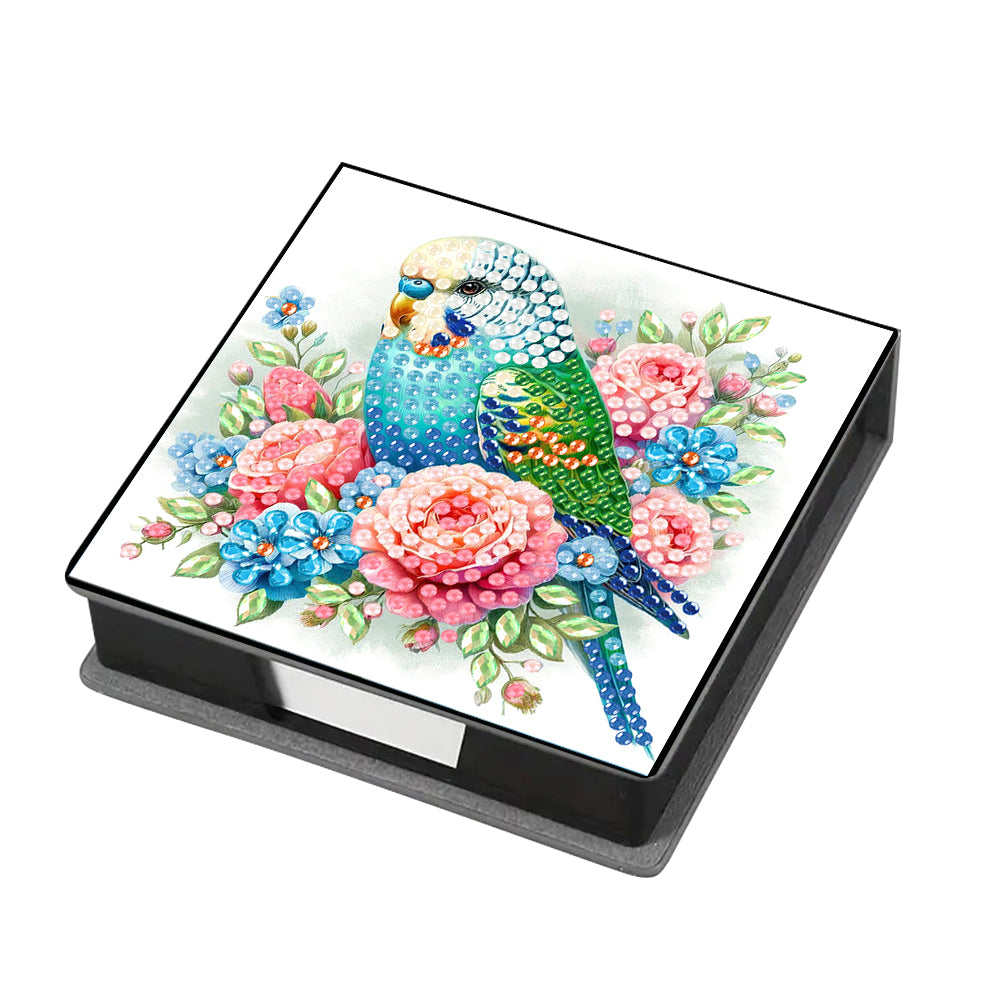 Cross Leather Diamond Art Note Box with 160 Sheets of Paper for Adults Beginners