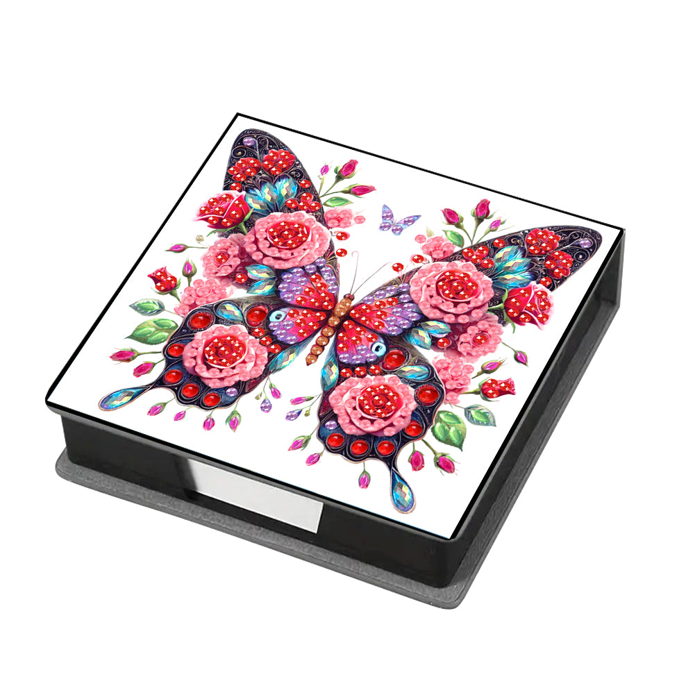 Cross Leather Diamond Art Note Box with 160 Sheets of Paper for Adults Beginners