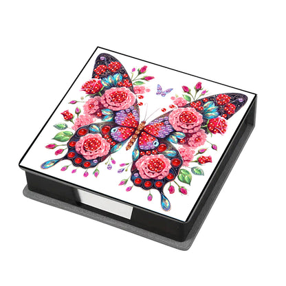 Cross Leather Diamond Art Note Box with 160 Sheets of Paper for Adults Beginners