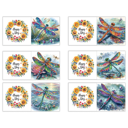 6pcs Diamond Painting Greeting Cards DIY Handmade Diamond Art Cards for Adults