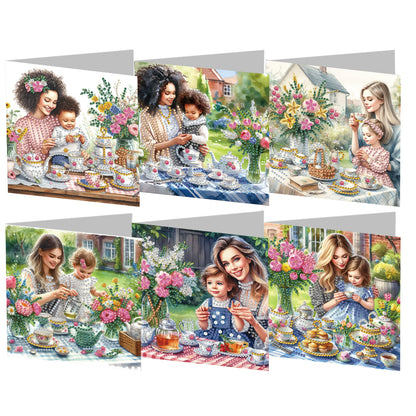 6pcs Diamond Painting Greeting Cards DIY Handmade Diamond Art Cards for Adults