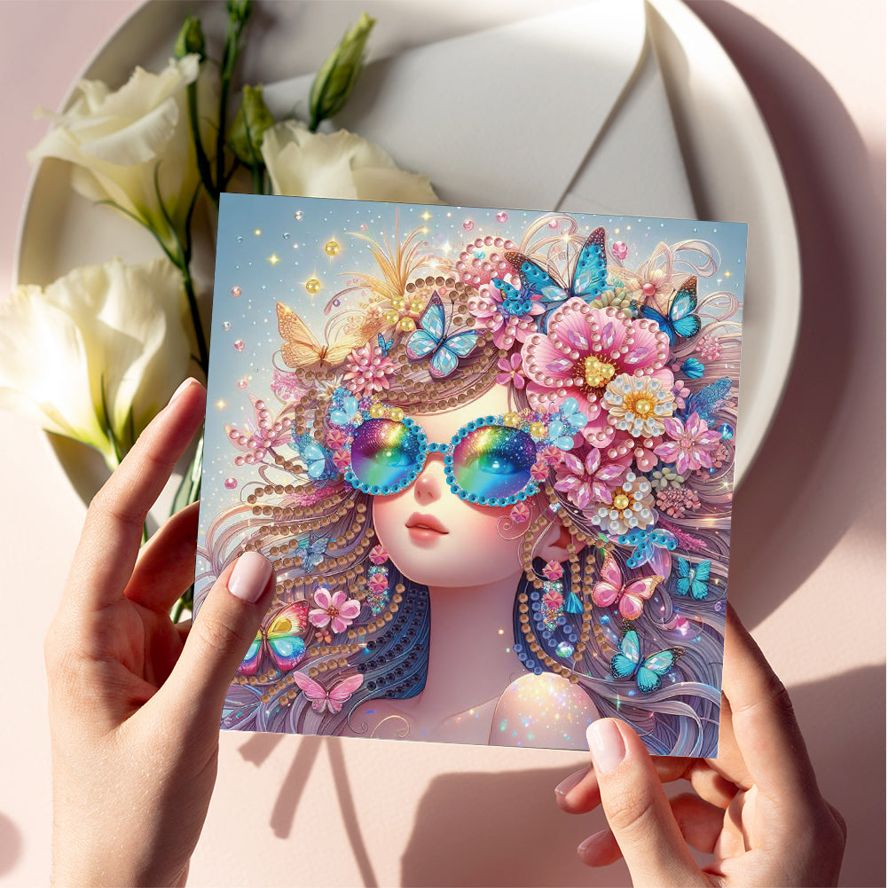 6pcs Diamond Painting Greeting Cards DIY Handmade Diamond Art Cards for Adults