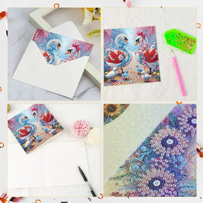 6pcs Diamond Painting Greeting Cards DIY Handmade Diamond Art Cards for Adults