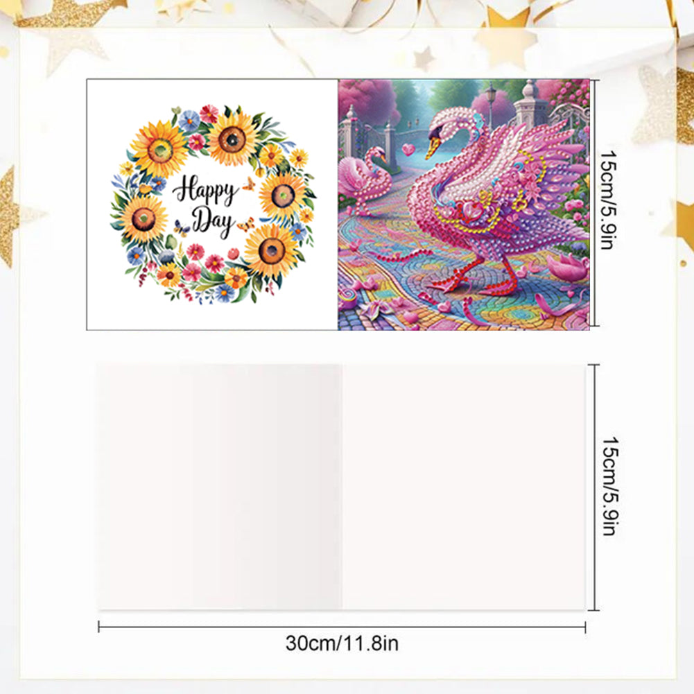 6pcs Diamond Painting Greeting Cards DIY Handmade Diamond Art Cards for Adults